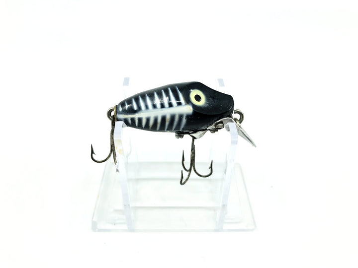 Heddon Midgit Digit River Runt Spook 9020 XBW Black Shore Minnow Color