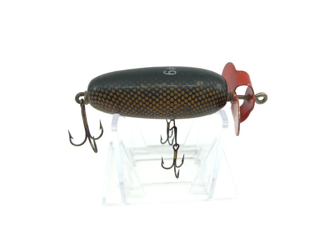 Helin Fishcake #9 Black Scale Wooden Lure