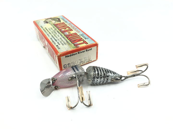 Heddon Jointed Sinker River Runt 9330 XRS Silver Shore Minnow Color with Box and Catalog
