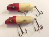 South Bend Bass Orenos Lot of Two Red White