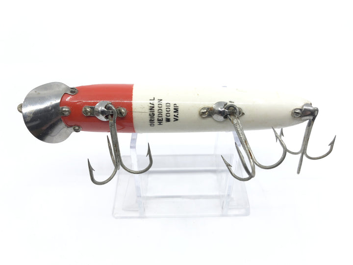 Heddon Original Wood Vamp Red and White Color