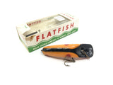Vintage Helin Flatfish SPU Wooden Orange Color with Box and Paperwork