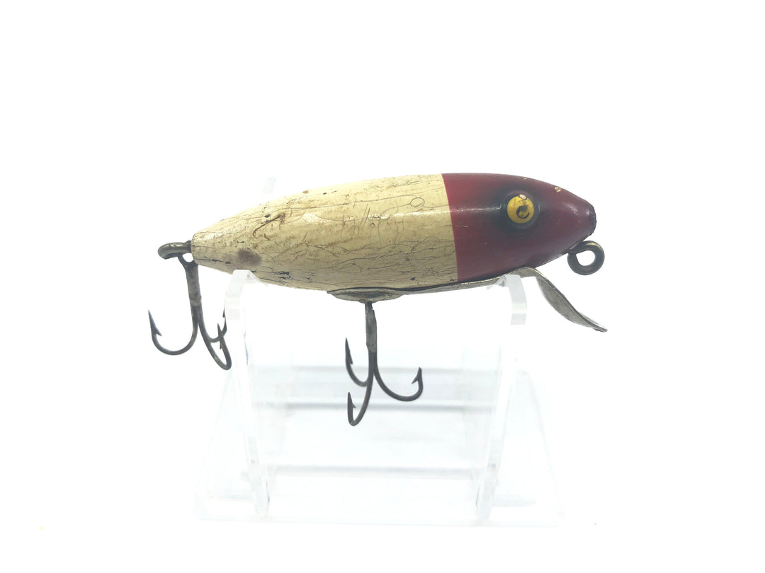 Paw Paw River Runt Type Lure Wooden Red and White