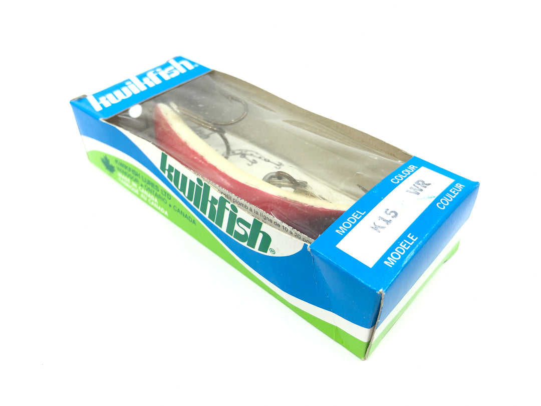 Kwikfish K15 WR White Red Top Color New in Box Old Stock