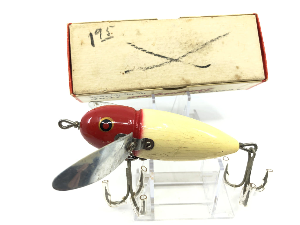 Heddon Musky Crazy Crawler 2150-RH Red Head White Body Color with Box