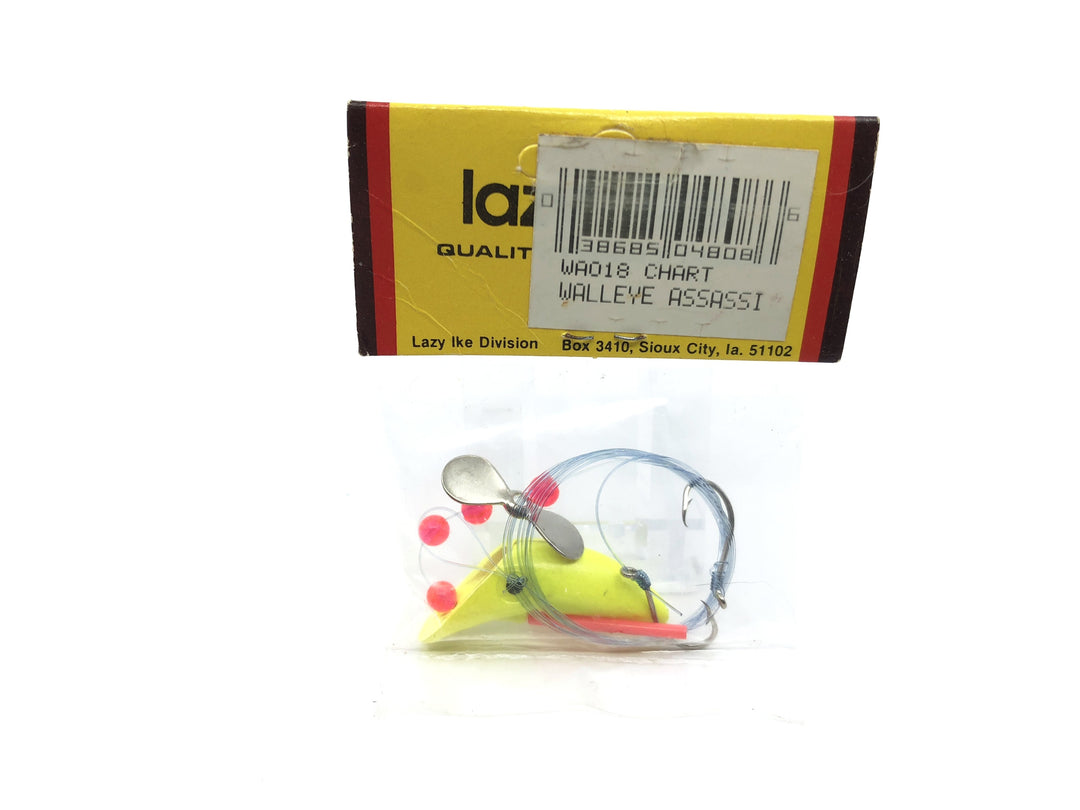Lazy Ike Walleye Assassin Chartreuse Color New on Card