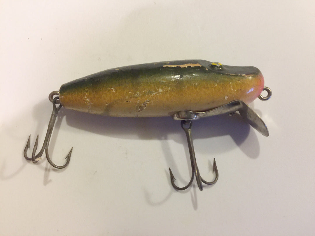 Paw Paw Lippy Joe Wooden Lure Green Perch Color