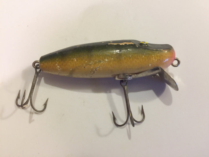 Paw Paw Lippy Joe Wooden Lure Green Perch Color