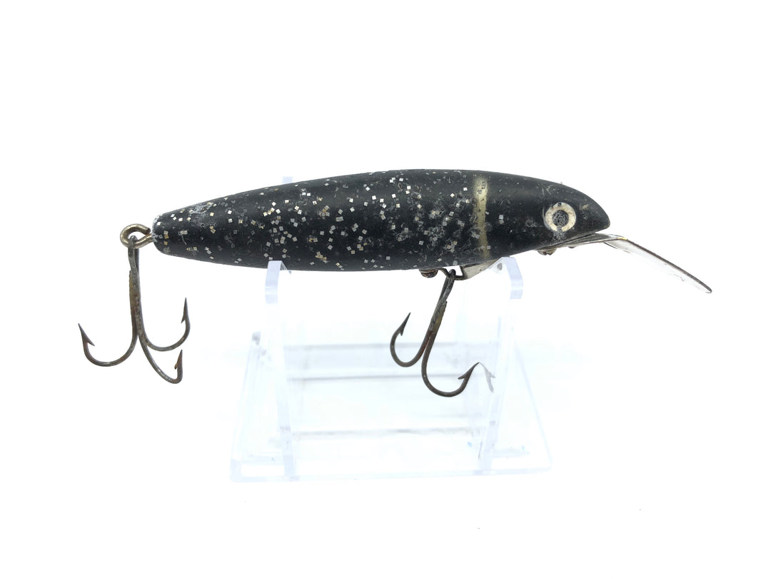 Vintage Cisco Kid Minnow Black with Silver Flakes Color