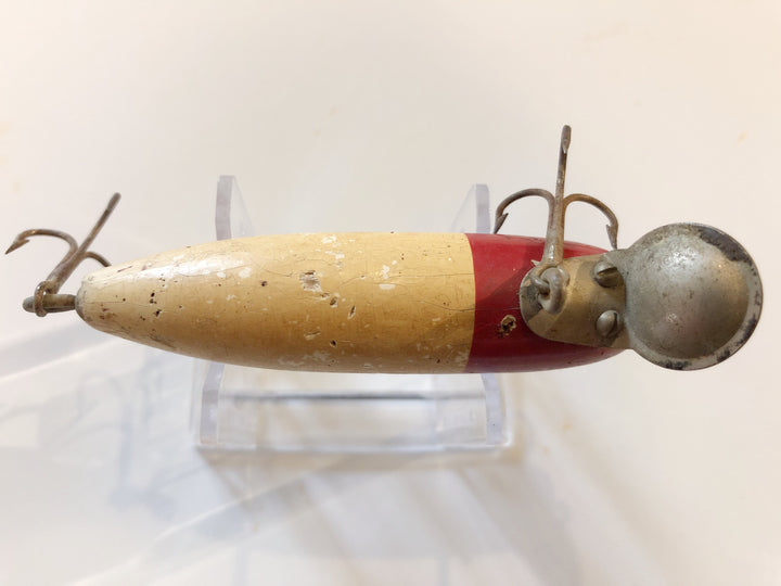 Shur-Strike Glass Eye River Runt Red White Wooden Lure
