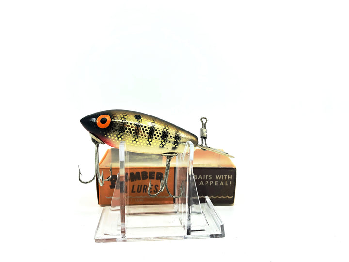 Vintage Wooden Bomber 489 Gold Metascale White Shad Color with Box
