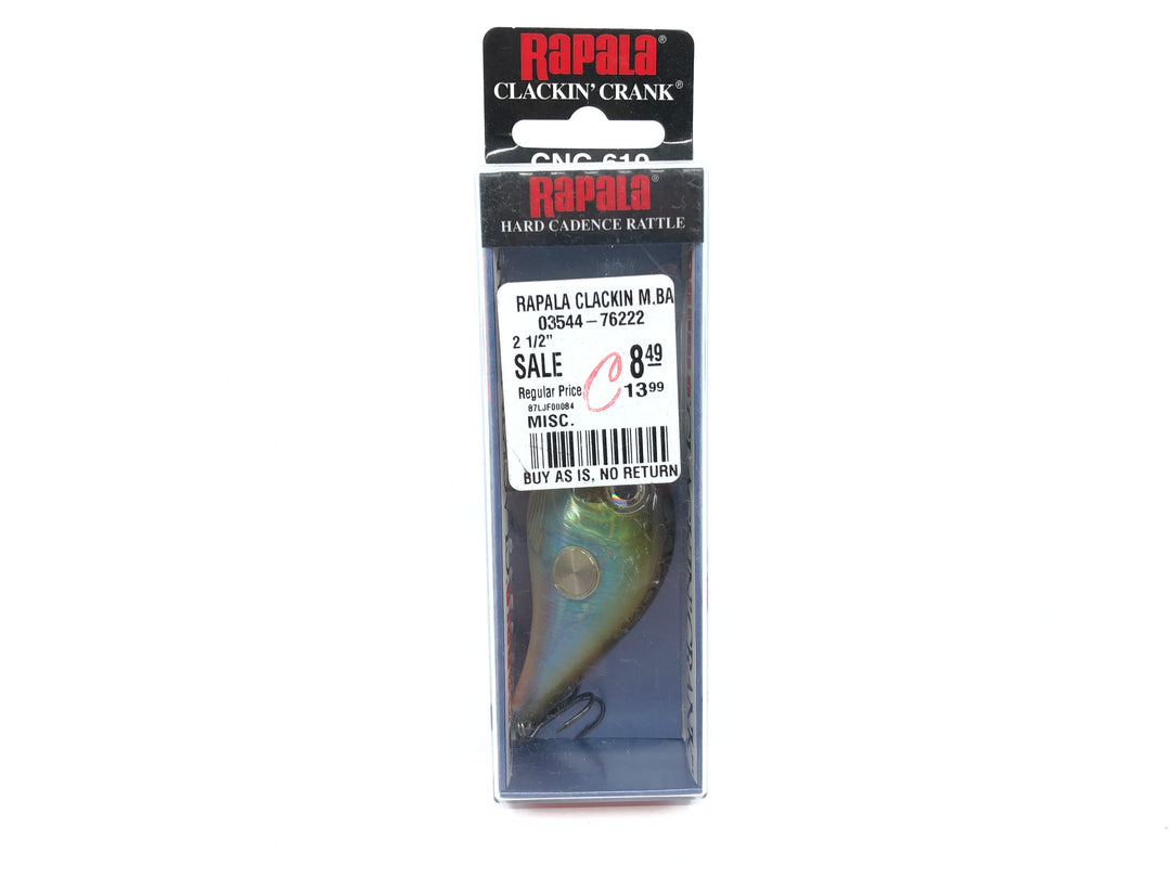 Rapala Clackin' Crank CNC-610 MBS Moss Back Shad Color New in Box Old Stock