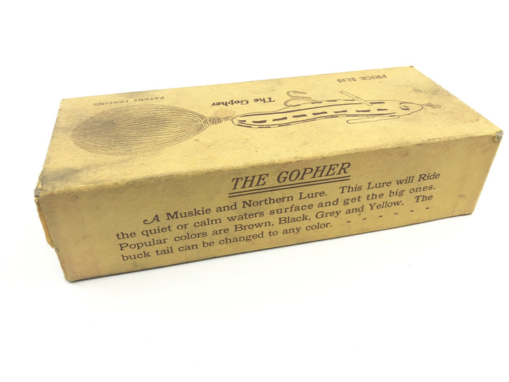 Deuster Gopher Lure with Box Antique Wisconsin Musky Lure