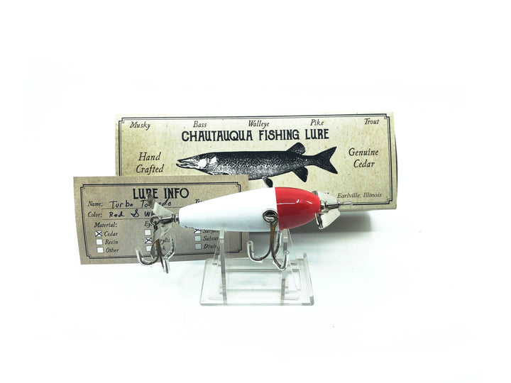 Chautauqua Special Order Wooden Turbo Torpedo in Red & White Color