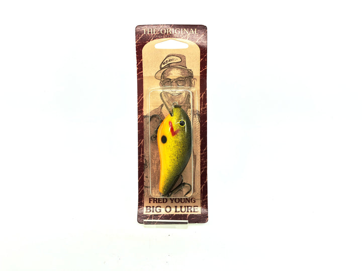 Cotton Cordell Fred Young Original Big O Wooden Lure Sunrise Craw Color on Card