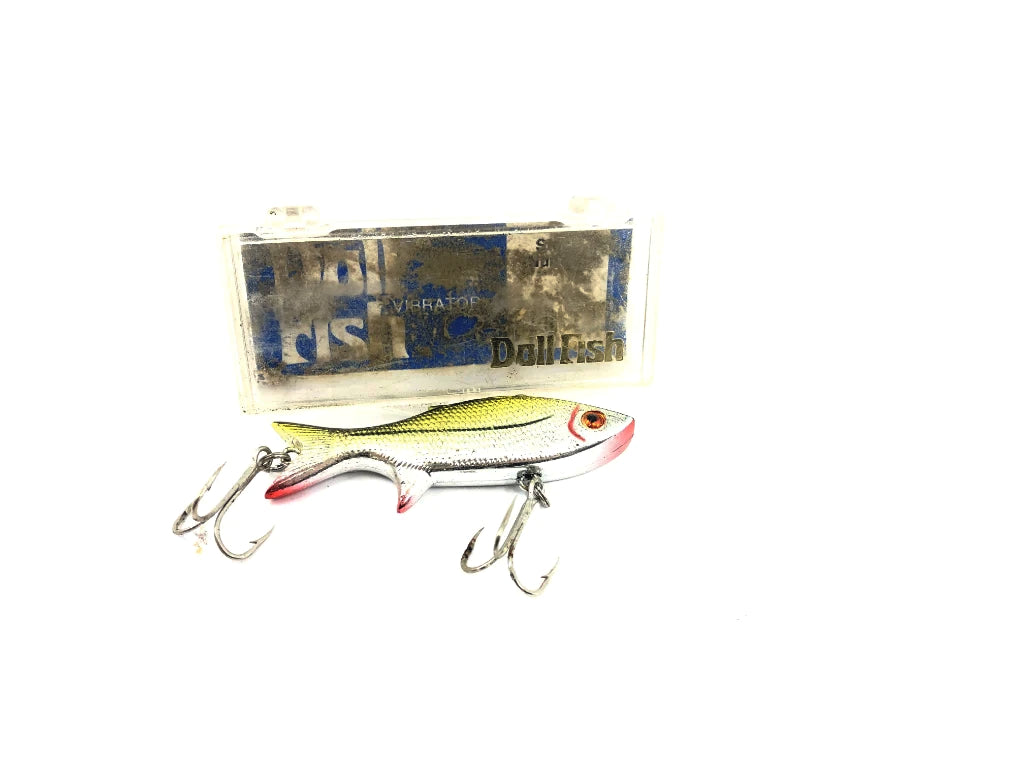 Doll Fish V25 Yellow and Silver Minnow New in Box Old Stock