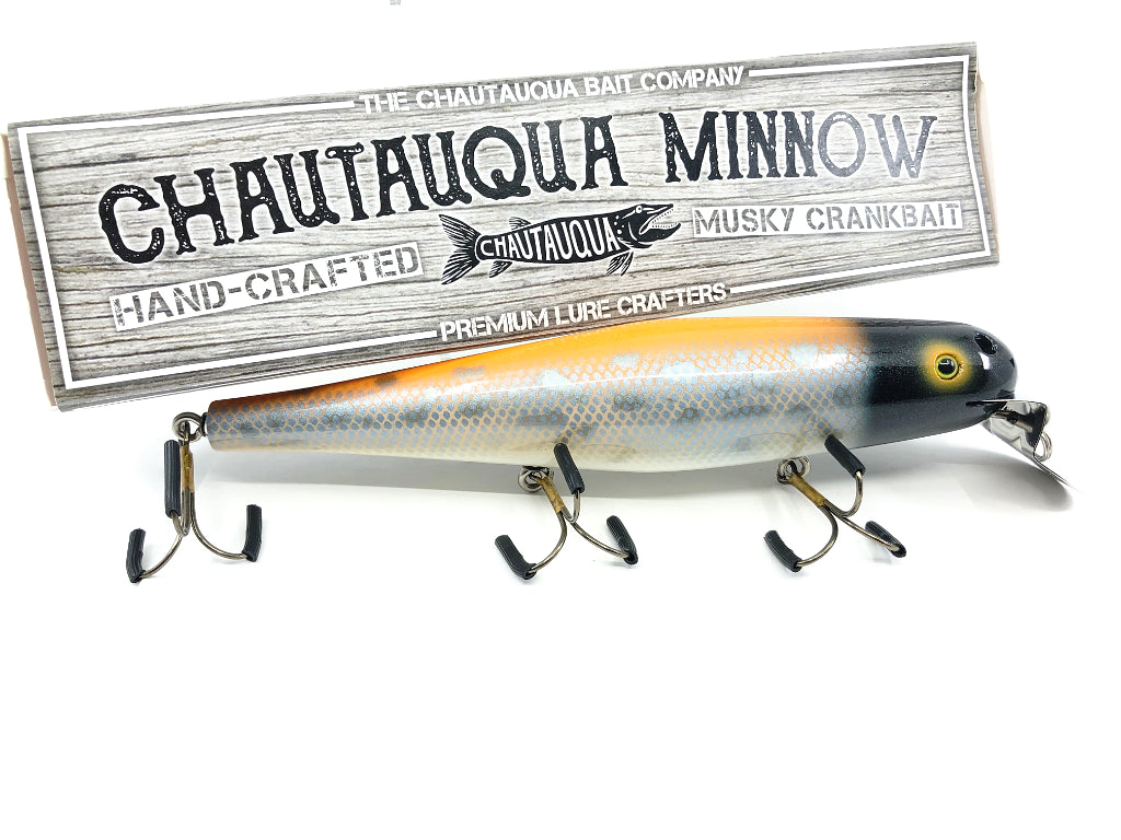Chautauqua 8" Minnow Musky Lure Custom Tangerine Nightmare Color