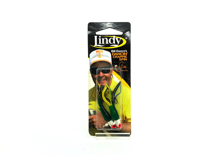 Lindy Bill Dance Dancin' Crappie Spin Jig, Green/Yellow Color