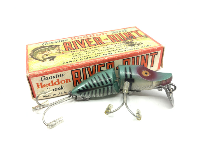 Heddon Jointed River Runt 9330 XRG Green Shore Minnow Color with Box