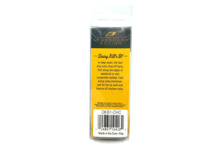 Bagley Diving Kill'r B1 DKB1-CHC Chartreuse Crayfish Color New in Box OLD STOCK2