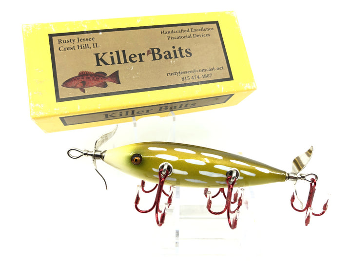 Rusty Jessee Killer Baits Model 150 Five Hook Minnow in Northern Pike Color 2017