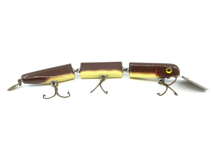 Alzbaits Triple Jointed Pikie Metal Tail Musky Lure Brown Pike Color