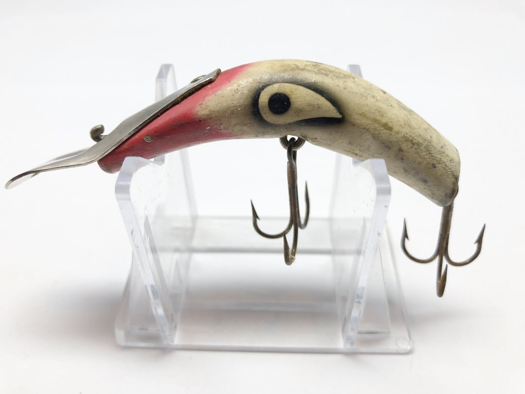 Kautzky Lazy Ike Deep Ike Red and White Metal Diving Lip