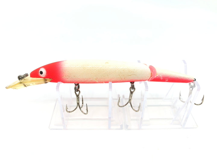 Rebel Fastrac Jointed Minnow 98 White Red Head Red Belly Color