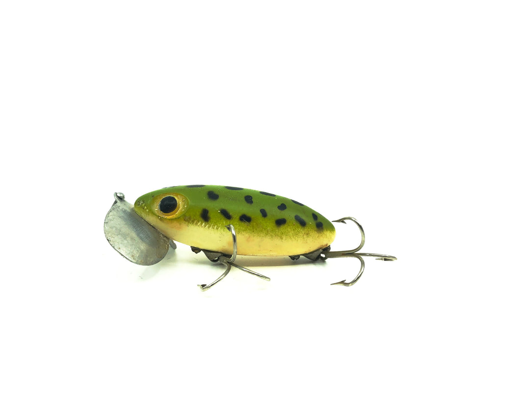 Arbogast Jitterbug Frog Color, Flat-Eyed Model
