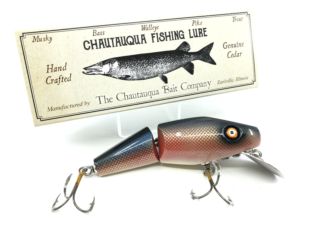 Chautauqua Custom Wooden Super Shark Red Scale Color Custom Lure