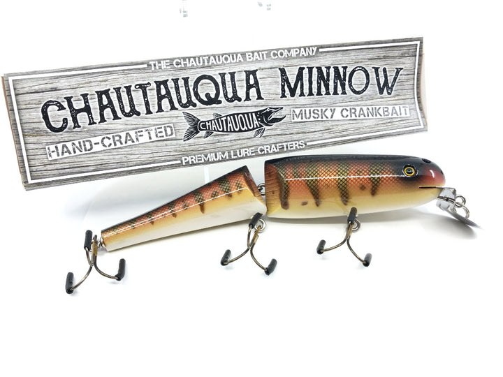 Jointed Chautauqua 8" Minnow Musky Lure Red Perch 2020 Color