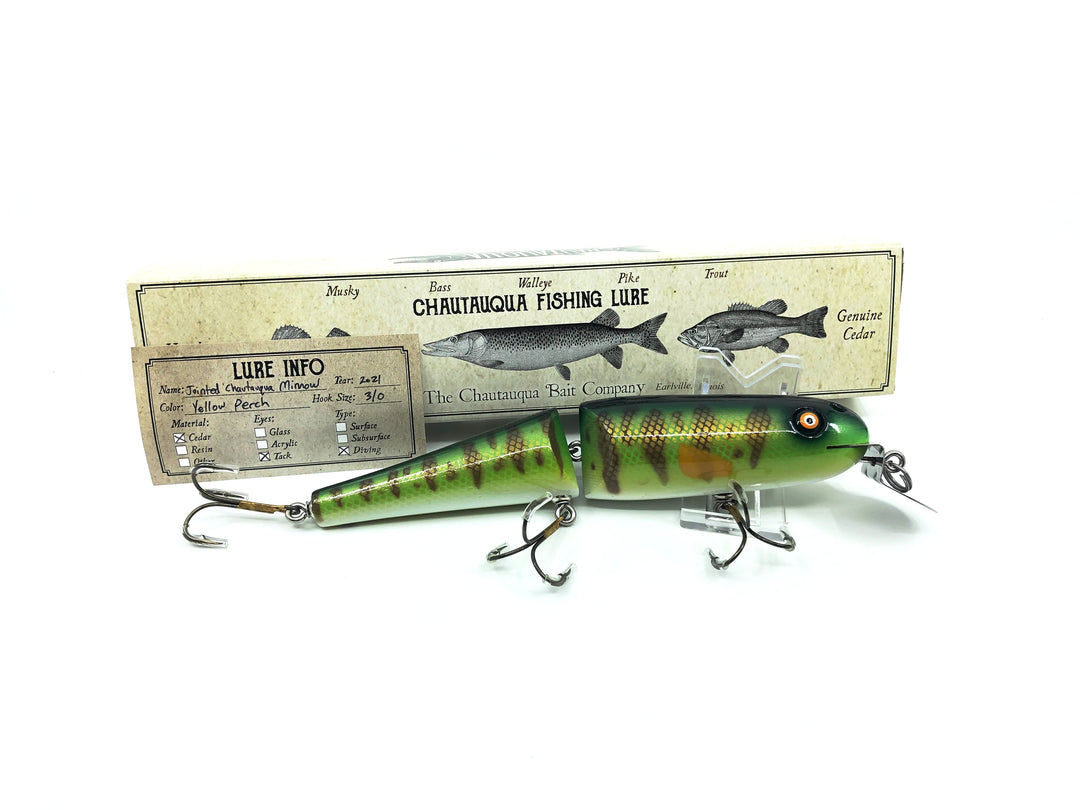 Jointed Chautauqua 8" Minnow Musky Yellow Perch Color