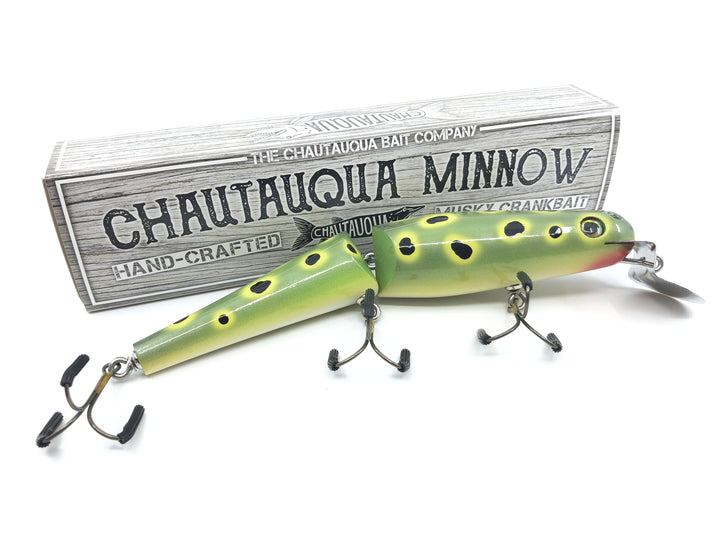 Jointed Chautauqua 8" Minnow Musky Lure Special Order Color "Frog"