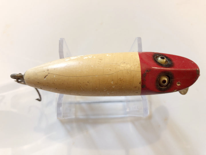 Shur-Strike Glass Eye River Runt Red White Wooden Lure