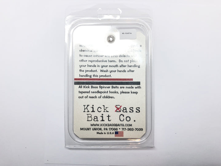 Kick Bass Bait Co 3/8 oz Spinnerbait in WL Gold Ice Color
