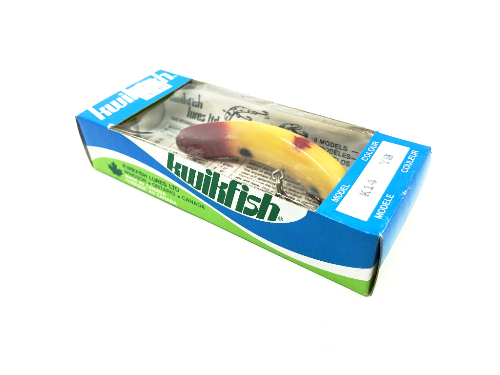 Kwikfish K14 YB Yellow Black Stripe Color New in Box Old Stock