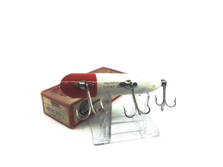 Heddon Lucky 13 2500 PRH Shiner Scale Red Head with box