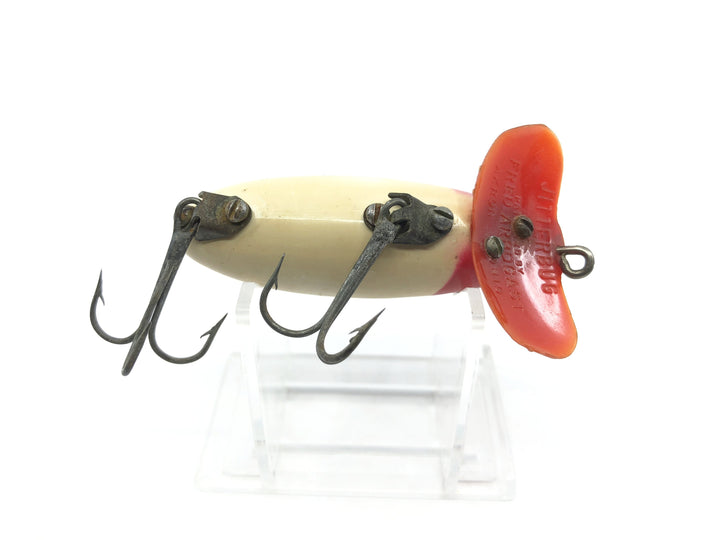 Arbogast Plastic Red Lip Jitterbug 1940's WWII Era Red White Color