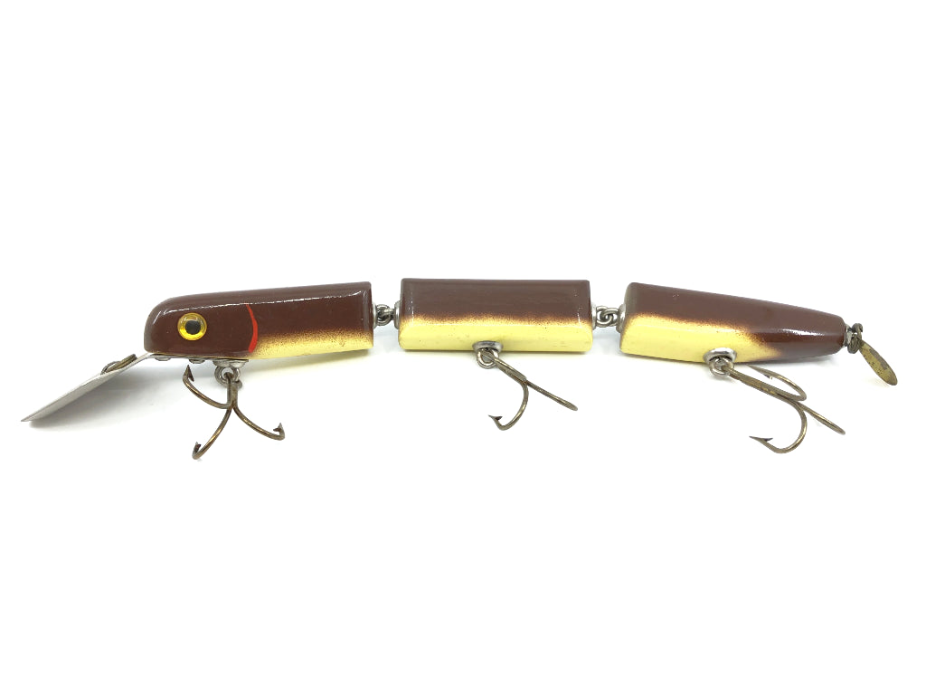 Alzbaits Triple Jointed Pikie Metal Tail Musky Lure Brown Pike Color