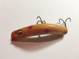 Lazy Ike 3 Kautzky Wooden Lure Orange with Red Spots