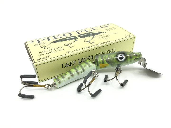 Jointed Chautauqua Piko Plug Lure Special Order Color "HD Green Perch"