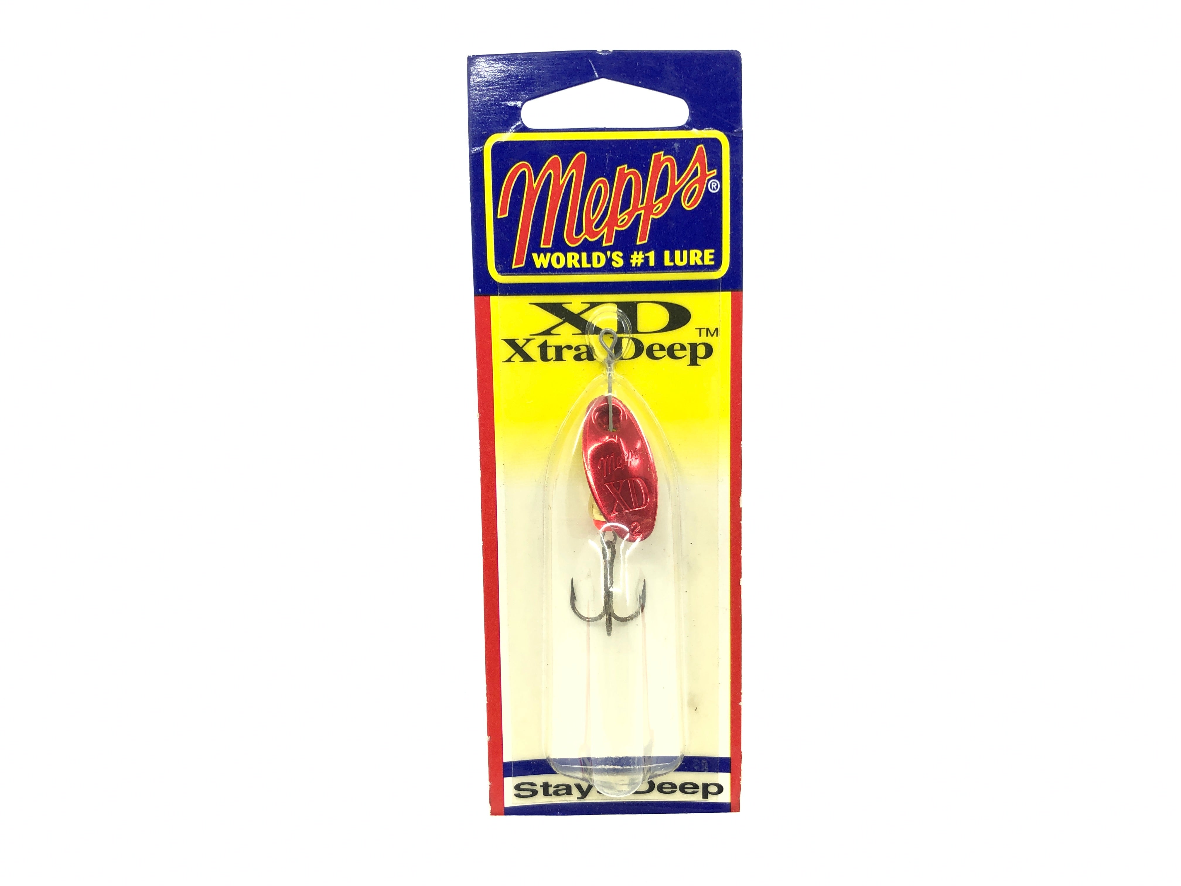 Mepps XD Xtra Deep Size 2 XD2 G-RP 1/6 oz New on Card Old Stock Red Bl ...