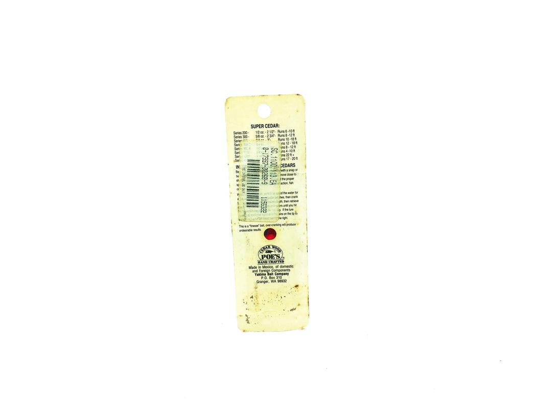 Poe's Super Cedar Series 1100 Fluorescent Red Color on Card