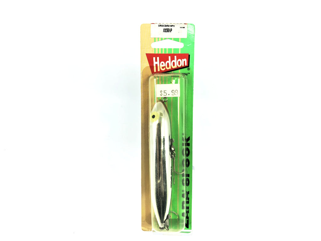 Heddon Original Zara Spook NP Nickel Plated Color New on Card