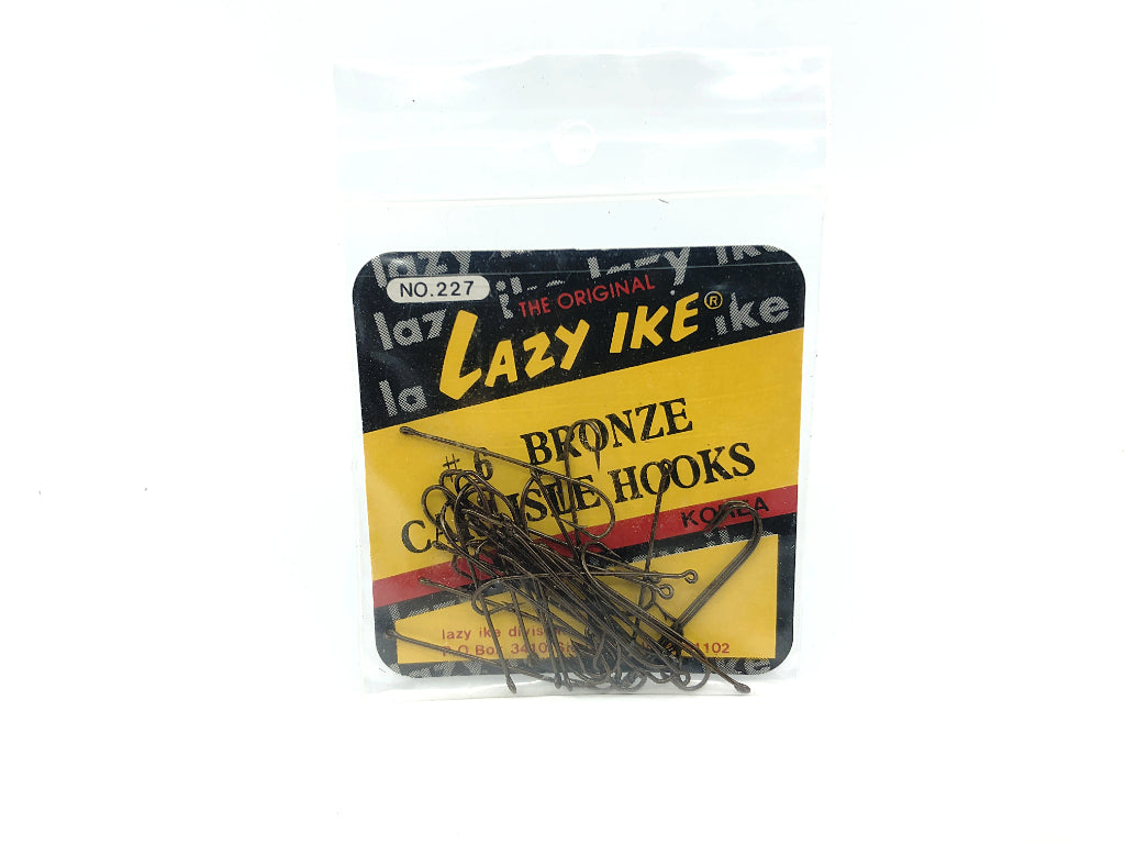 Lazy Ike Vintage Package of Thirty #6 Bronze Carlisle Hooks 1989