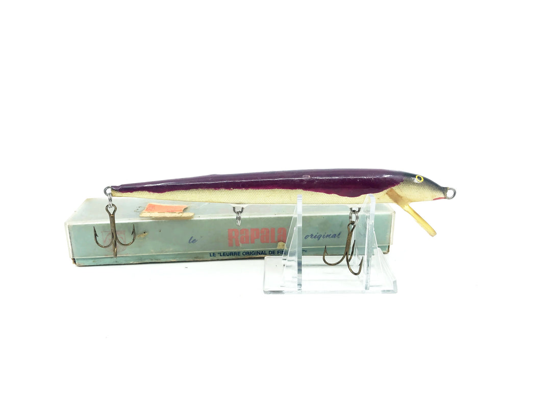 Rapala Original Floater F-18 S Silver/Purple Painted Back Color in Box