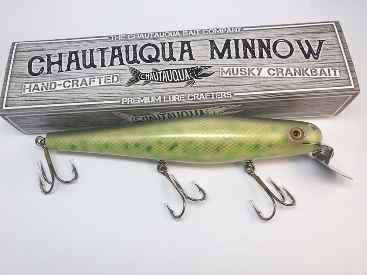 Chautauqua 8" Musky Minnow Special Order "Radioactive" Color