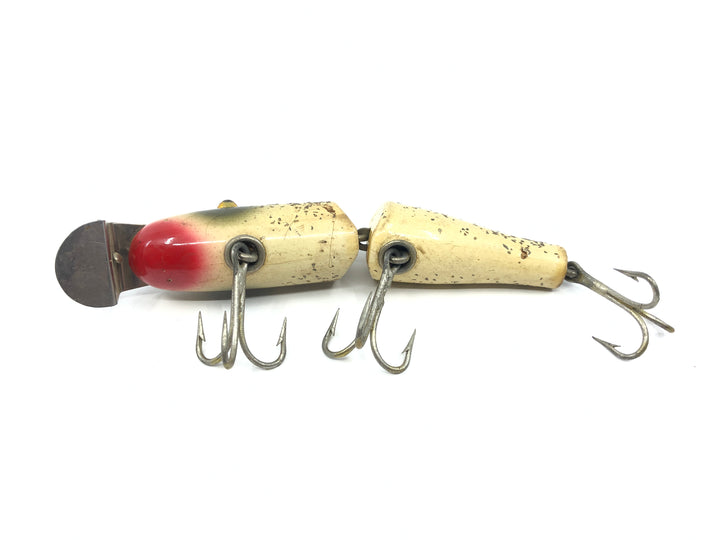 Creek Chub 2618 Jointed Pikie Minnow in Silver Flash Color Wooden Lure Glass Eyes