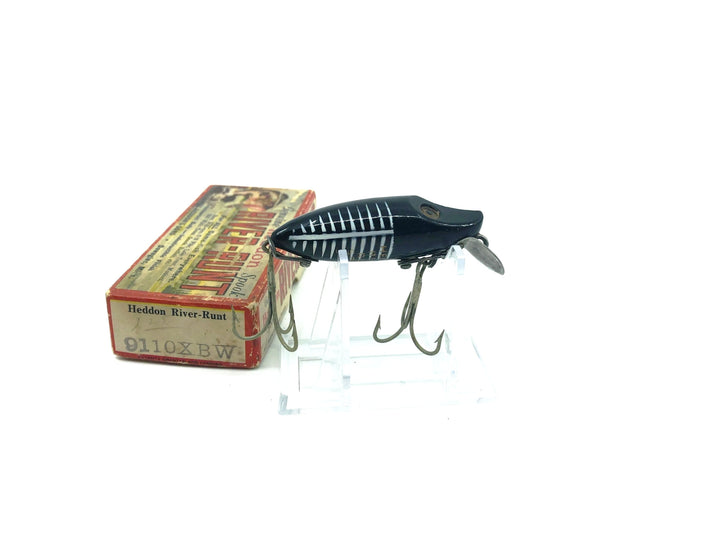 Heddon River Runt Spook Sinker 9110-XBW Black Shore Minnow Color with Early Box