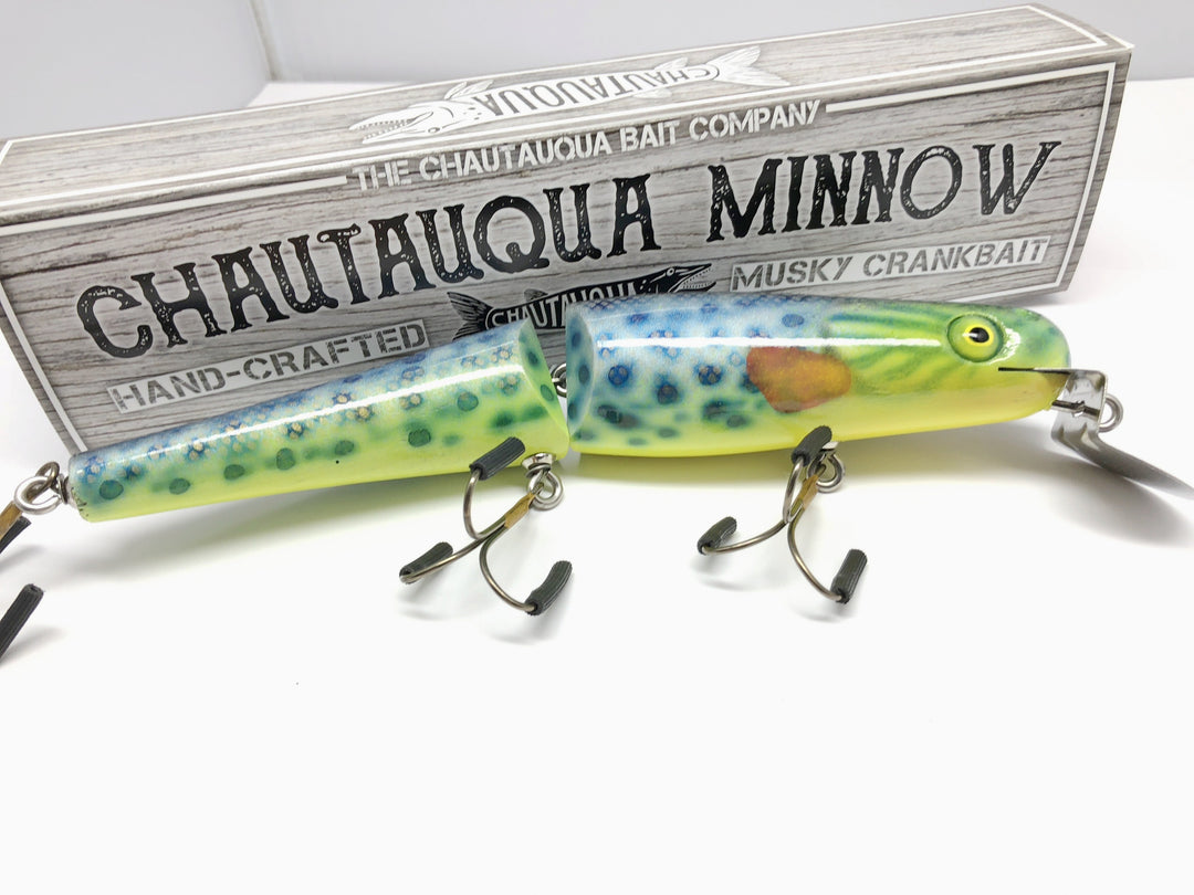 Jointed Chautauqua 8" Minnow Musky Lure Special Order Color "HD Blue Sunfish"